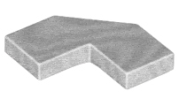 Tile Special 2 x 2 Corner with Cut Corner - Facet in Metallic Silver