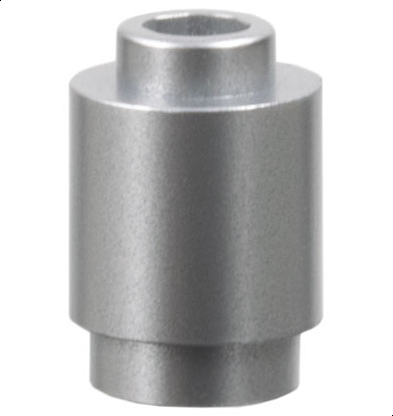 Brick Round 1 x 1 Open Stud in Metallic Silver