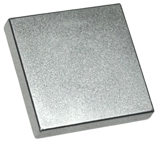 Tile 2 x 2 with Groove in Metallic Silver