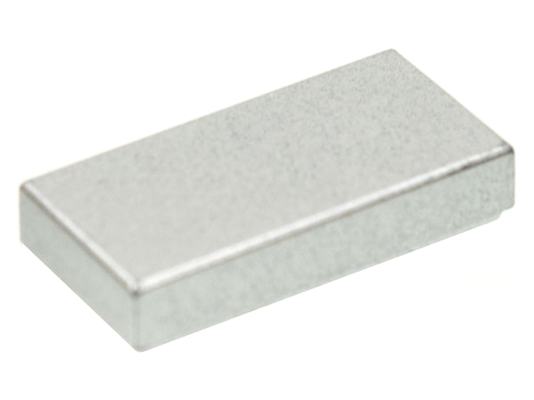 Tile 1 x 2 with Groove in Metallic Silver
