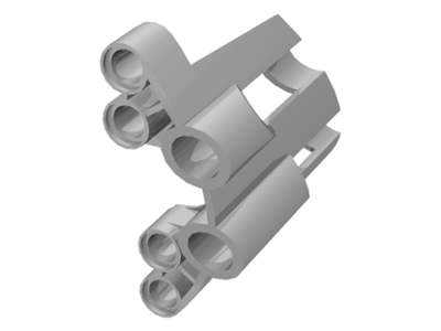 Technic Panel Fairing # 2 Large Short, Large Holes, Side B in Metallic Silver