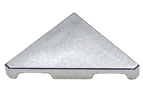 Tile 45° Cut 2 x 2 (Triangle) in Metallic Silver
