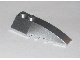 Brick Wedged, Curved 6 x 2 Right, Inner Ridges in Metallic Silver