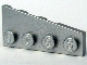 Wedge Plate 4 x 2 Left in Metallic Silver