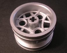 Wheel 30.4 x 20 with 3 Pinholes in Metallic Silver