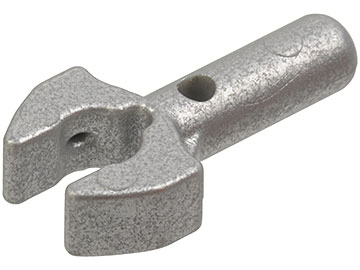 Bar 1L with Clip [Cut Edges and One Side Hole] [Gap in Clip] in Metallic Silver
