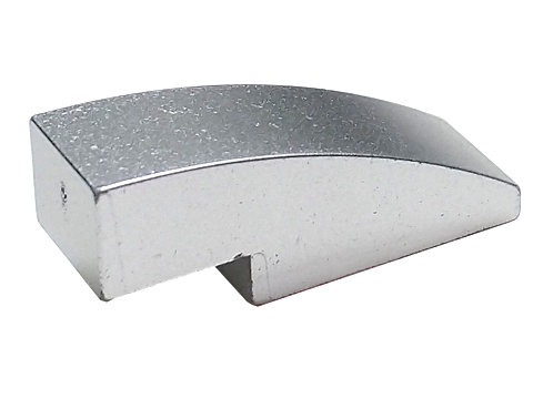 Brick Curved 3 x 1 No Studs in Metallic Silver