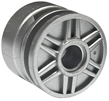 Wheel 18 x 14 with Pin Hole, Fake Bolts and Shallow Spokes in Metallic Silver