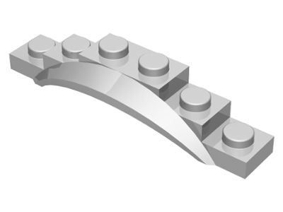 Wheel Arch, Mudguard, 1 1/2 x 6 x 1 [Arch Extended] in Metallic Silver