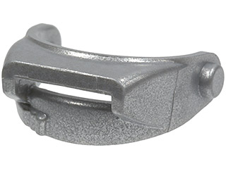 Headwear Accessory Visor with Horizontal Slit in Metallic Silver