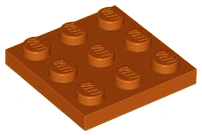 Plate 3 x 3 in Dark Orange