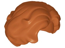 Hair Short Wavy with Side Part in Dark Orange