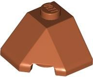 Brick Wedged, Sloped 45° 2 x 2 Corner in Dark Orange