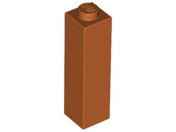 Brick 1 x 1 x 3 in Dark Orange