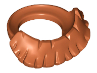 Minifig Neckwear Beard, Short in Dark Orange