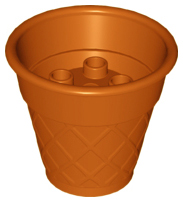 Duplo Food Ice Cream Cone 4 x 4 x 3 in Dark Orange
