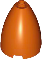Cone 3 x 3 x 3 (Elliptic Paraboloid) with Internal Axle Hole in Dark Orange