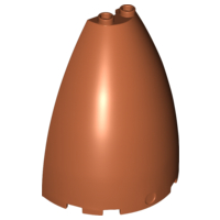 Cone Half 6 x 3 x 6 (Elliptic Paraboloid) in Dark Orange