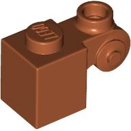 Brick Special 1 x 1 with Scroll with Open Stud in Dark Orange