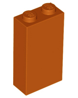 Brick 1 x 2 x 3 with Bottom Stud Holder in Dark Orange