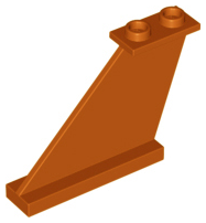 Wing, Tail 4 x 1 x 3 in Dark Orange