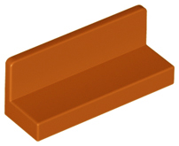 Panel 1 x 3 x 1 in Dark Orange
