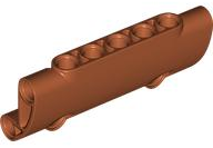 Technic Panel Curved 7 x 3 with 2 Pin Holes through Panel Surface in Dark Orange