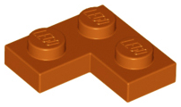 Plate 2 x 2 Corner in Dark Orange