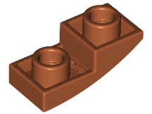 Brick Curved Inverted 2 x 1 in Dark Orange