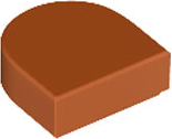 Tile Round 1 x 1 Half Circle in Dark Orange