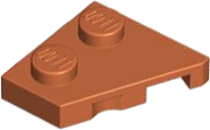 Wedge Plate 2 x 2 Left in Dark Orange