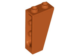 Brick Sloped Inverted 75° 2 x 1 x 3 in Dark Orange