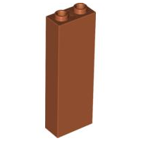 Brick 1 x 2 x 5 with Hollow Studs in Dark Orange