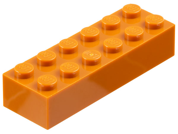 Brick 2 x 6 in Dark Orange