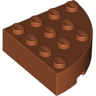 Brick Round Corner 4 x 4 Full Brick in Dark Orange