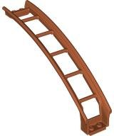 Vehicle Track, Roller Coaster Ramp Large Upper Part, 6 Bricks Elevation in Dark Orange