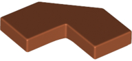 Tile Special 2 x 2 Corner with Cut Corner - Facet in Dark Orange