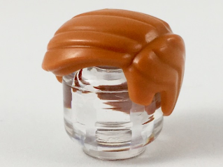 Hair Combed Sideways with Short Sideburns [Plain] in Dark Orange