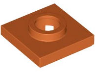 Turntable 2 x 2 Female in Dark Orange