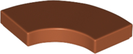 Tile 2 x 2 Curved, Macaroni in Dark Orange