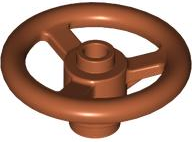Technic Steering Wheel Small (3 Studs Diameter) in Dark Orange