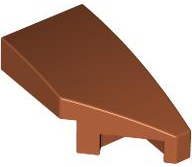 Brick Wedged, Curved 2 x 1 with Stud Notch Right in Dark Orange