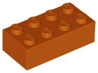 Brick 2 x 4 in Dark Orange