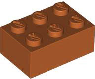 Brick 2 x 3 in Dark Orange