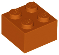 Brick 2 x 2 in Dark Orange