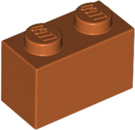 Brick 1 x 2 in Dark Orange