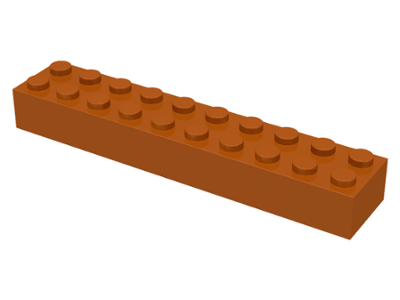 Brick 2 x 10 in Dark Orange