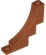 Brick Curved 1 x 5 x 4 Inverted in Dark Orange