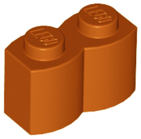 Brick Special 1 x 2 Palisade [aka Log] in Dark Orange