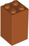 Brick 2 x 2 x 3 in Dark Orange